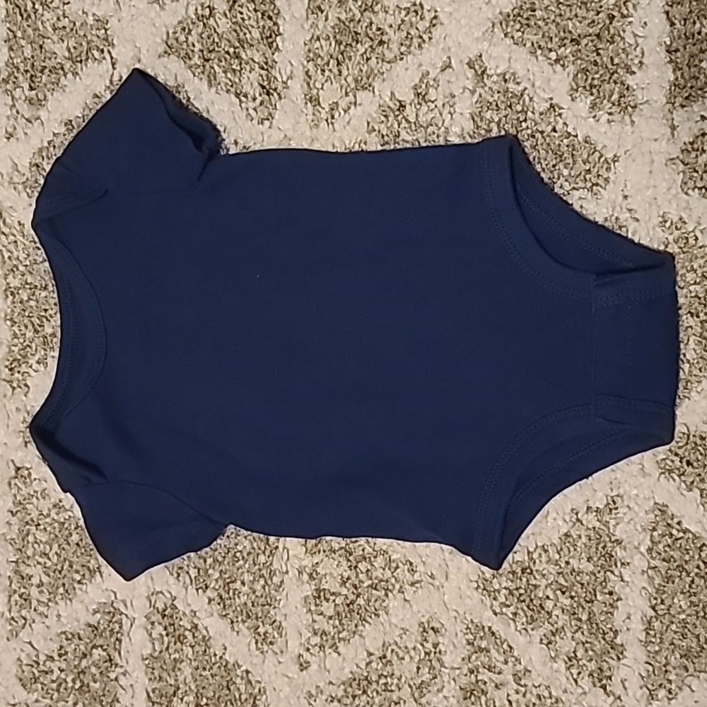 20 for $10 - Rococo Boys 9m Blue Short Sleeve Onesie